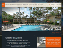 Tablet Screenshot of baypointeapartmenthomes.com